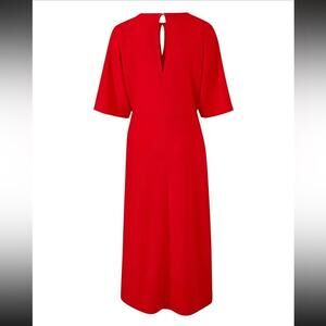 Simply Be Red Faux Wrap Dress with Tie on the front size 14